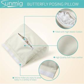 img 2 attached to 🦋 White Sunmig Newborn Baby Photography Butterfly Posing Pillow Basket Filler Photo Prop - Enhanced SEO