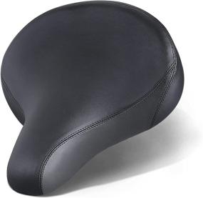 img 4 attached to 🚲 Rounexes Oversize Comfort Bike Seat: Extra Wide Universal Fit, Cushioned Memory Foam, Waterproof & Sweat Proof Saddle