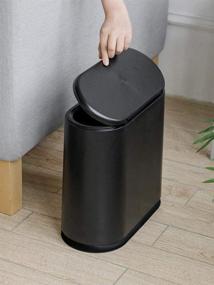 img 3 attached to Sooyee Rectangular Wastebasket: Ideal Bathroom Janitorial & Sanitation Solution