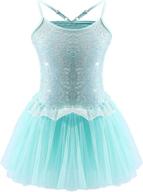 💫 sparkle and shine: dancina girls sequined leotard tutu dress for ballet and dance logo