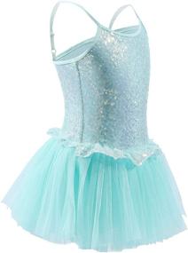 img 2 attached to 💫 Sparkle and Shine: Dancina Girls Sequined Leotard Tutu Dress for Ballet and Dance