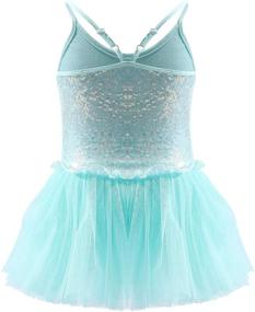 img 3 attached to 💫 Sparkle and Shine: Dancina Girls Sequined Leotard Tutu Dress for Ballet and Dance