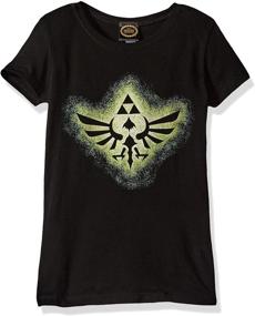 img 1 attached to 👚 Stunning Nintendo Girls' Zelda Soaring Triforce Graphic Tee – A Must-Have for Zelda Fans!