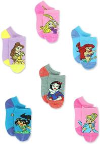 img 2 attached to Disney Princess Girls Toddler No Show Socks Set - 6 Pack, Shoe Size 7-10 (Sock Size 4-6), Multicolor No Show