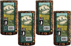 img 1 attached to 🍃 Ultimate Woodpecker Delight: 4 Pack of Mr. Bird Woodpecker Feast Cylinder 1lb. 14 oz.