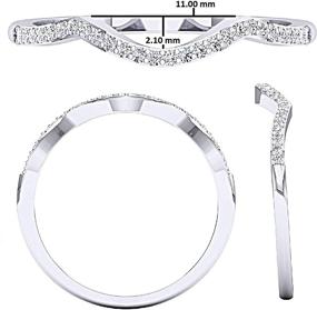 img 1 attached to Dazzlingrock Collection Diamond Wedding Contour