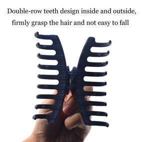 img 1 attached to 💇 Extra Large Hair Clips for Thick Hair - Big Long Jaw Hair Clips for Women and Girls with Strong Hold - Pack of 4