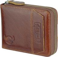 👜 premium admetus cowhide leather zippered men's accessories: wallets, card cases & money organizers logo