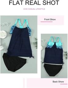 img 1 attached to Actloe Blouson Printed Triangle Swimsuit Women's Clothing