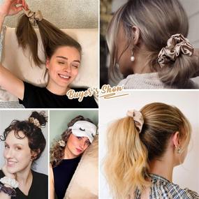 img 2 attached to ☕️ LilySilk Silk Hair Scrunchies: Frizz-Free, Breakage Prevention, 100% Mulberry Silk Hair Ties, No Damage, Elastic Ponytail Holders, 1Pc, Coffee