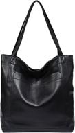 👜 capacity vintage leather handbags for women - ideal totes for shopping with wallets logo