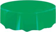 🍀 84-inch round green plastic tablecloth логотип