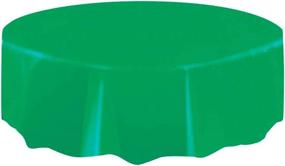 img 2 attached to 🍀 84-Inch Round Green Plastic Tablecloth