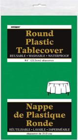 img 1 attached to 🍀 84-Inch Round Green Plastic Tablecloth