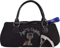 wine clutch bag (thermal insulated) - trendy women's carry tote for red & white 750ml bottles, fashionable and functional, includes portable waiter-style corkscrew (aged to perfection) logo