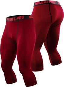 img 1 attached to 🏃 Men's Neleus Compression Running Leggings - Performance Sportswear