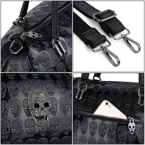 img 1 attached to 👜 Stylish and Trendy UTO Washed Leather Studded Shoulder Bags and Wallets - Perfect for Women