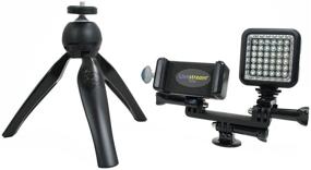 img 3 attached to Livestream Gear - Smartphone & LED Light Tripod for Live Streaming on Facebook, YouTube, and More. Supports Regular Sized Devices & Sport Cameras (Md. Device & LED Tripod)