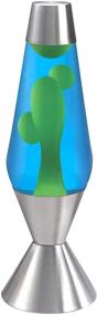 img 4 attached to Lava Lite 5224-4 Premier 16.37-Inch 52-Ounce Silver-Based Lava Lamp, Yellow Wax/Blue Liquid