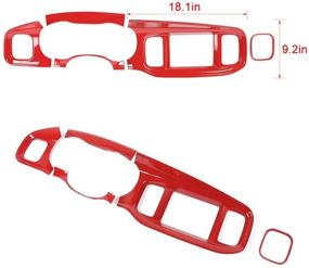 img 3 attached to 🔴 Комплект накладок на центральную консоль и щиток приборов из красного ABS для Dodge Charger 2015-2019 года (5 штук)