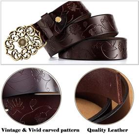 img 1 attached to Stylish Women's Leather Vintage Genuine ALAIX Accessories: Elevate Your Fashion Game