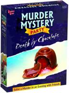 uncover the dark secrets with university games murder mystery party game - death by chocolate logo