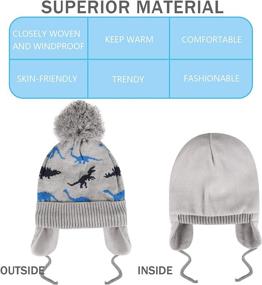 img 1 attached to FZ FANTASTIC ZONE Toddler Earflap Boys' Accessories : Cold Weather