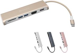 img 3 attached to ADAM elements 5-in-1 USB C Hub: Корпус из высококачественного алюминия, разъем HDMI 4K, считыватель карт SD, 2 порта USB 3.1 – Портативный и прочный.