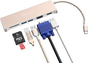 img 4 attached to ADAM elements 5-in-1 USB C Hub: Корпус из высококачественного алюминия, разъем HDMI 4K, считыватель карт SD, 2 порта USB 3.1 – Портативный и прочный.