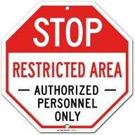 stop restricted authorized personnel sign logo