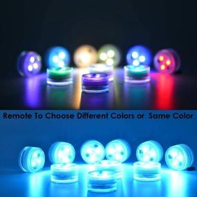 img 1 attached to 🌊 10pcs Mini Submersible LED Lights with Remote Control – Small Waterproof Tea Lights for Vases, Pools, Ponds – RGB Multicolor Flameless Decorative Accent Lighting, Battery Operated