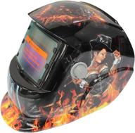 powered welding helmet darkening adjustable welding & soldering logo