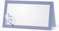 hearts lilac blue place cards logo