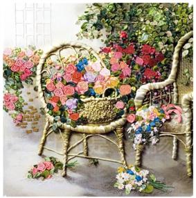img 4 attached to Egoshop Summer Romantic Rose Ribbon Embroidery Kit - DIY Wall Decor with English Instructions