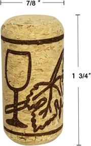 img 3 attached to 🍷 FOSUTOU #8 Natural Wine Corks (Size 7/8" x 1 3/4") - Bag of 50 | Ideal for Homemade Wine & DIY Arts