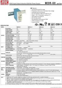 img 2 attached to Источник питания на DIN-рейке MEAN WELL MDR-60-24 24V 2.5A 60W (Набор из 3)