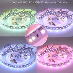 img 3 attached to 🌈 LEDENET RGB W WW 24V Flexible LED Strip Lighting Full Color Changing Adjustable CCT, Cold White Warm White RGB LED Tape Ribbon Lamp 5m 16.4ft Long Non-Waterproof