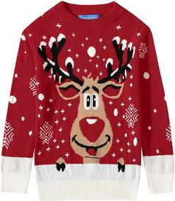 img 4 attached to Camii Mia Reindeer Snowflake Christmas Boys' Clothing