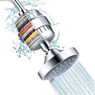 🚿 15 stage showerhead and filter combo, feelso high pressure 5 spray settings showerhead with water softener filter cartridge for hard water, chlorine and harmful substances removal logo