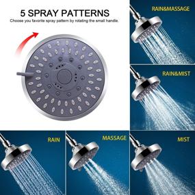 img 1 attached to 🚿 15 Stage Showerhead and Filter Combo, FEELSO High Pressure 5 Spray Settings Showerhead with Water Softener Filter Cartridge for Hard Water, Chlorine and Harmful Substances Removal