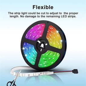 img 3 attached to 🛏️ Enhance Your Bedroom Ambiance with JMEXSUSS WiFi LED Strip Lights: 16.4ft Music Sync, RGB 5050 Color Changing Rope Lights with Alexa & Google Home Compatibility