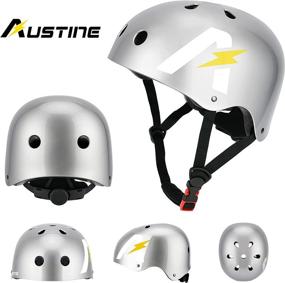 img 3 attached to 🚴 USTINE Multi-Sports Helmet and Protective Gear Set for Kids, Youth, and Adults - Ideal for Skateboarding, Biking, Roller Skating, Cycling, and Rollerblading