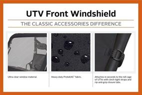 img 2 attached to 🔲 QuadGear UTV Front/Rear Windshield for Polaris Ranger &#39;02 - &#39;08 models: A Sleek and Practical Black Accessory