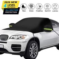 ultimate car windshield snow cover: waterproof half car cover for frost defense, windproof protection for windshield mirrors and wipers - fits most cars, trucks, and suvs! logo