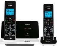 📞 vtech ls6215-2 black/white dect 6.0 cordless phone with 2 handsets logo