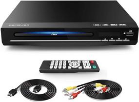 img 4 attached to 📀 DBPOWER DVD Player for TV: All-Region Free, HD 1080p Upscaling, HDMI & AV Output (Cable Included), Coaxial Port, USB Input, Remote Control Included