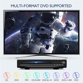 img 1 attached to 📀 DBPOWER DVD Player for TV: All-Region Free, HD 1080p Upscaling, HDMI & AV Output (Cable Included), Coaxial Port, USB Input, Remote Control Included