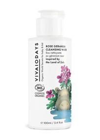 img 4 attached to 🌹 Organic Rose Geranium Cleansing Water - Quick Clean up for Baby & Gentle Makeup Remover (3.4 fl.oz , 100 ml) by VIVAIODAYS