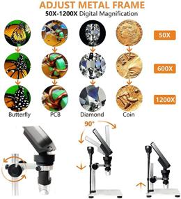 img 2 attached to High-Resolution 7-inch LCD Digital Microscope With 1200X Magnification, 32GB TF Card, 10 Pcs Coin Capsules, 1080P Video, Metal Stand, LED Fill Lights, and PC Compatibility