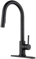 🚰 dura faucet rv streamline single handle pull-down kitchen sink faucet - including optional deck plate in sleek matte black finish logo